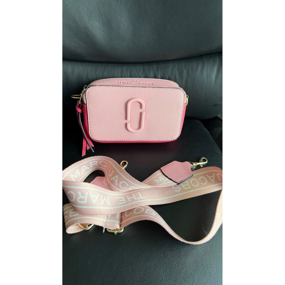 Marc Jacobs The Snapshot Camera Bag Pink Multi Saffiano Leather Crossbody